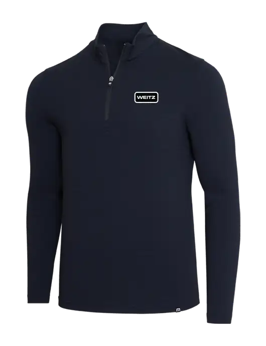 TravisMathew Black Crestview 1/4 Zip w/Weitz Logo