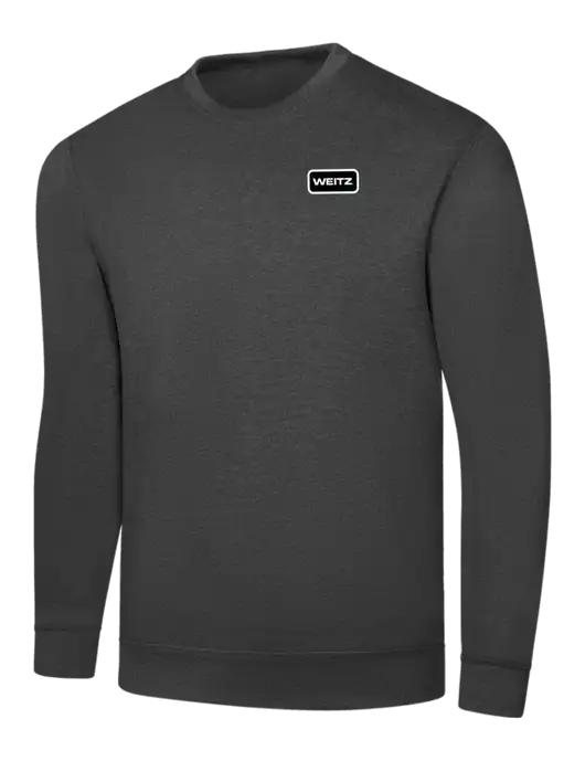 Dark Heather Grey 7.8 oz Ring Spun Crew Sweatshirt w/Weitz Logo