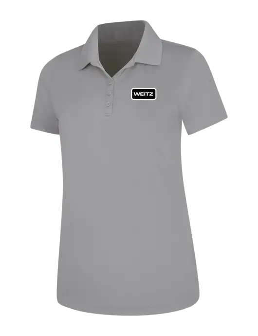 Light Grey Womens Dry Zone UV Mesh Polo w/Weitz Logo
