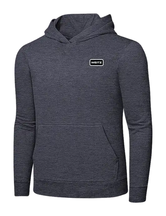 Heather Navy 7.8 oz Ring Spun Hooded Sweatshirt w/Weitz Logo