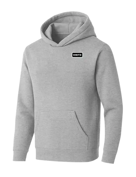 BELLA+CANVAS Light Grey Heather Sponge Fleece Pullover Hoodie w/Weitz Logo