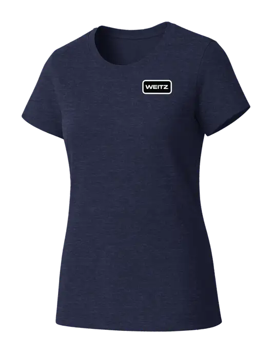 Womens Seriously Soft Heathered Navy T-Shirt w/Weitz Logo