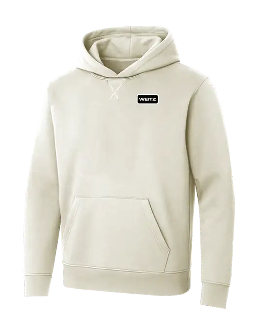 Allmade White Sand Organic French Terry Pullover Hoodie w/Weitz Logo
