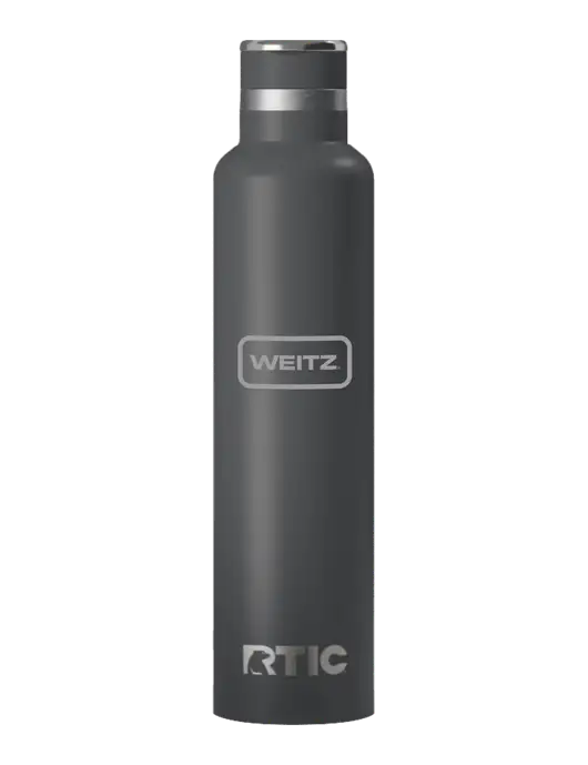 RTIC Journey 26 oz Charcoal Bottle w/Weitz Logo