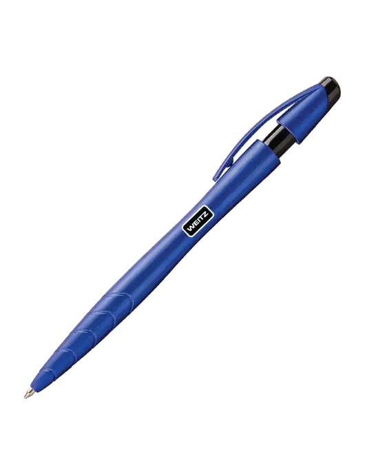 Awali Blue Metallic Pen - Black Ink w/Weitz Logo