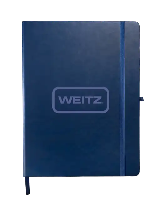 Leeman Navy Tuscany Large Journal 7.5 x 9.875 w/Weitz Logo