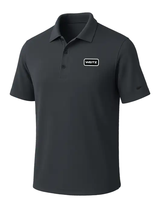 NIKE Dark Grey Dri-Fit Micro Pique Polo w/Weitz Logo