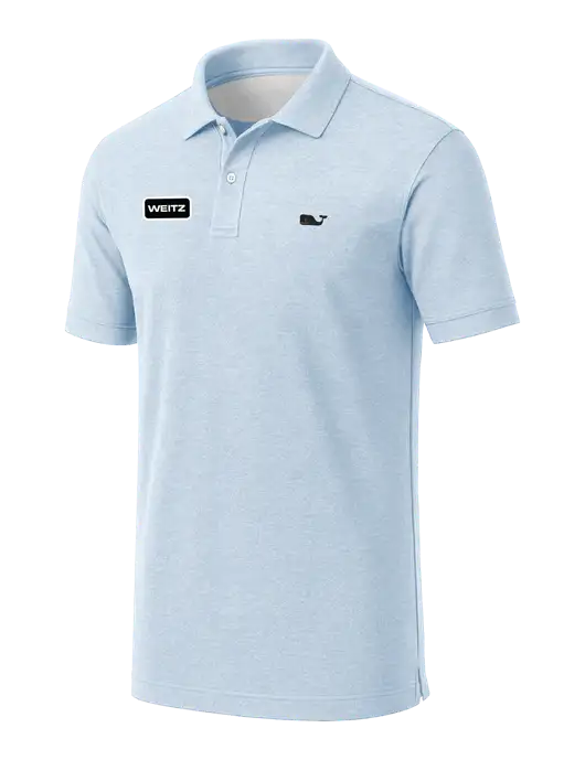 Vineyard Vines Edgartown Light Blue Pique Polo w/Weitz Logo
