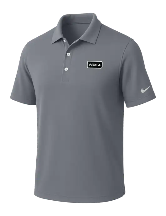 NIKE Medium Grey Dri-Fit Micro Pique Polo w/Weitz Logo
