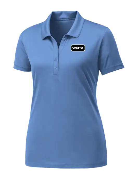 Womens Carolina Blue PosiCharge Competitor Polo w/Weitz Logo