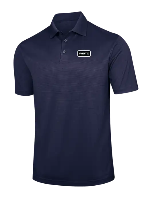 Navy Performance Fine Jacquard Polo w/Weitz Logo