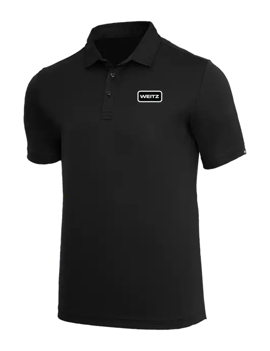 TravisMathew Black Coto Performance Polo w/Weitz Logo