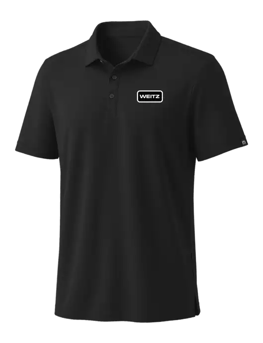TravisMathew Black Coto Performance Polo w/Weitz Logo