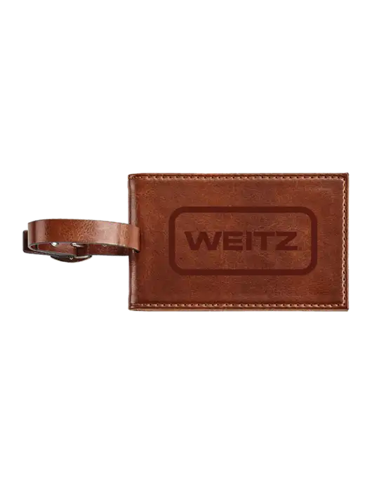 Fabrizio Brown Executive Luggage Tag w/Weitz Logo