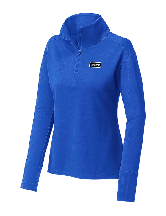 Womens Sport-Wick Flex Fleece Royal Blue 1/4-Zip w/Weitz Logo