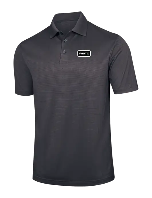 Dark Grey Performance Fine Jacquard Polo w/Weitz Logo