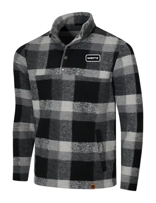 Russell Outdoors Black/White Plaid Basin Snap Pullover w/Weitz Logo