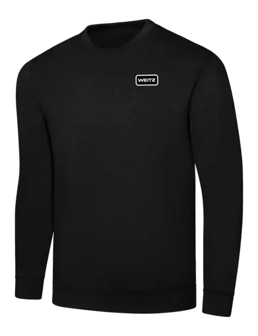 Black 7.8 oz Ring Spun Crew Sweatshirt w/Weitz Logo