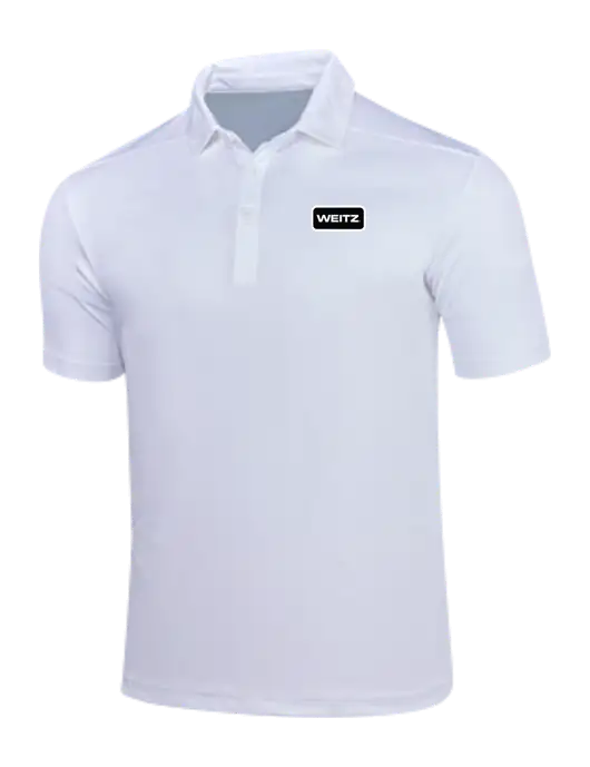 White Posi-UV Pro Polo w/Weitz Logo