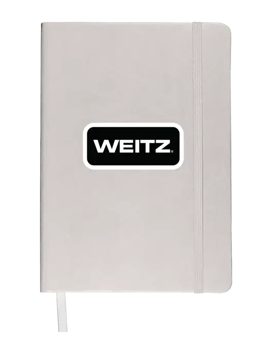 Leeman White Tuscany Journal 5.75 x 8.25 w/Weitz Logo