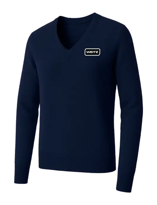Brooks Brothers Womens Navy Washable Merino V-Neck Sweater w/Weitz Logo