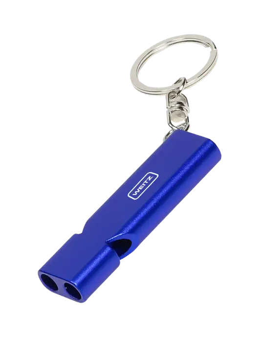 Quick Alert Blue Safety Whistle w/Weitz Logo