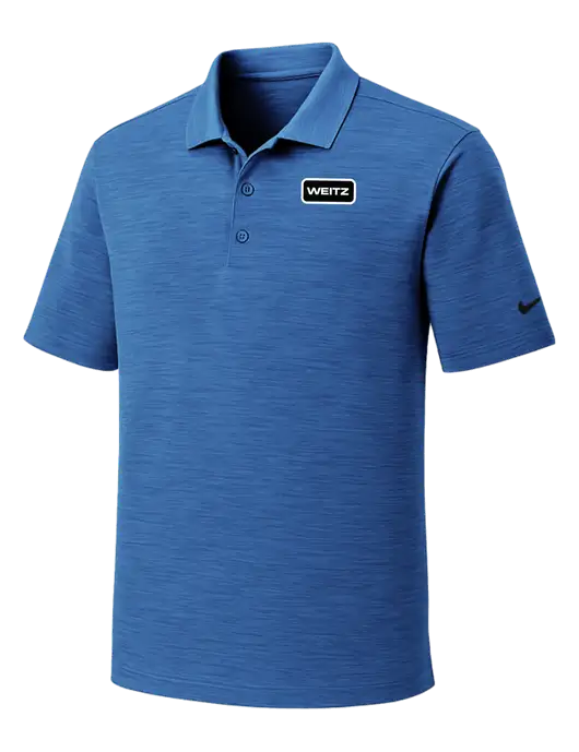 Nike Dri-FIT Royal Striated Polo w/Weitz Logo