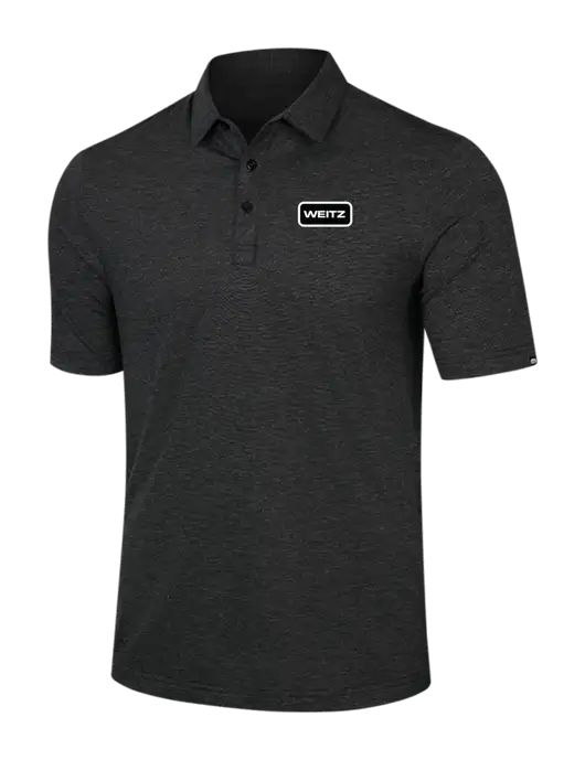 TravisMathew Black Heather Sunnyvale Polo w/Weitz Logo