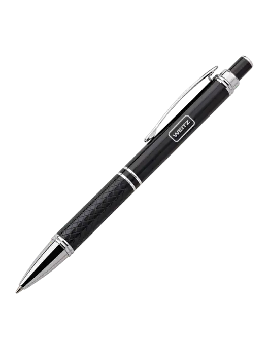 Black Stellar Scribe Pen - Black Ink w/Weitz Logo