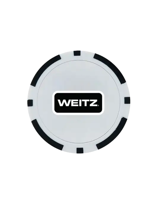 Black Poker Chip Ball Marker w/Weitz Logo