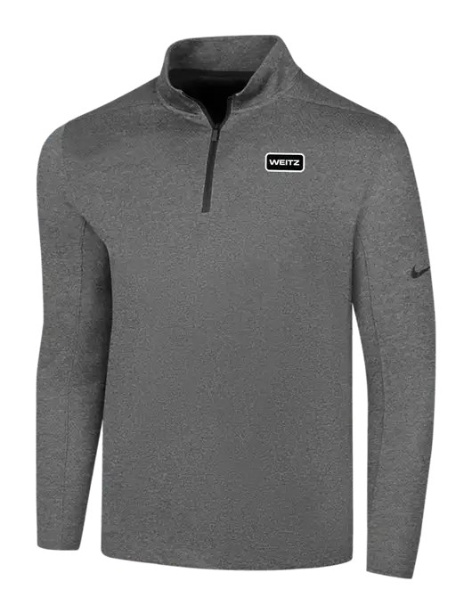 NIKE Dark Grey Heather Dry 1/2 Zip Cover-Up w/Weitz Logo