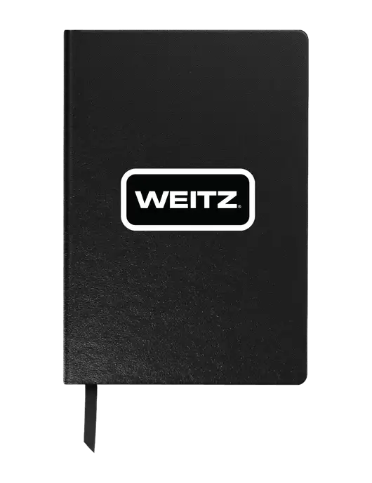 Achieve Black Hardcover Journal, 5.5 x 8.37 w/Weitz Logo