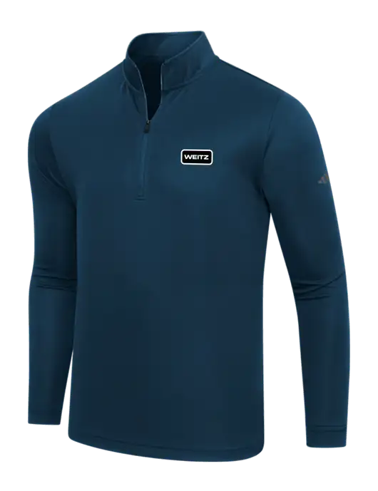 Adidas Navy Lightweight Quarter Zip Pullover w/Weitz Logo