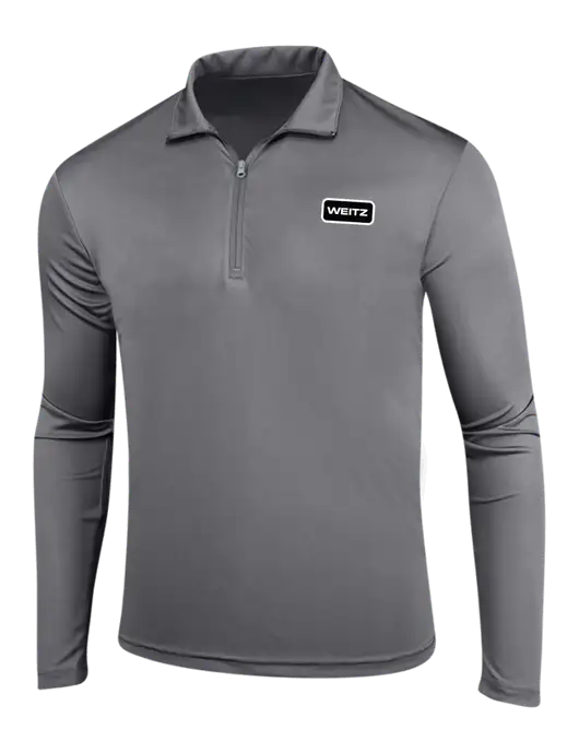 Medium Grey PosiCharge Competitor 1/4 Zip Pullover w/Weitz Logo