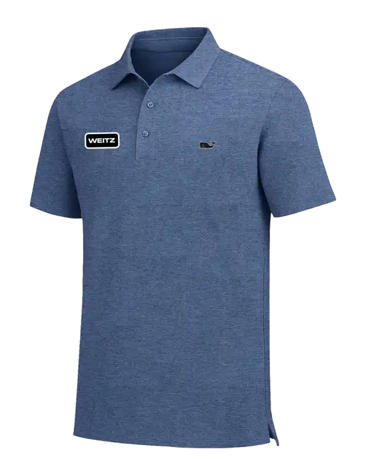 Vineyard Vines Destin Stripe Light Navy Sankaty Polo w/Weitz Logo