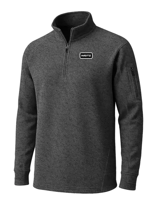 Graphite Heather Tech Fleece 1/4 Zip Pullover w/Weitz Logo