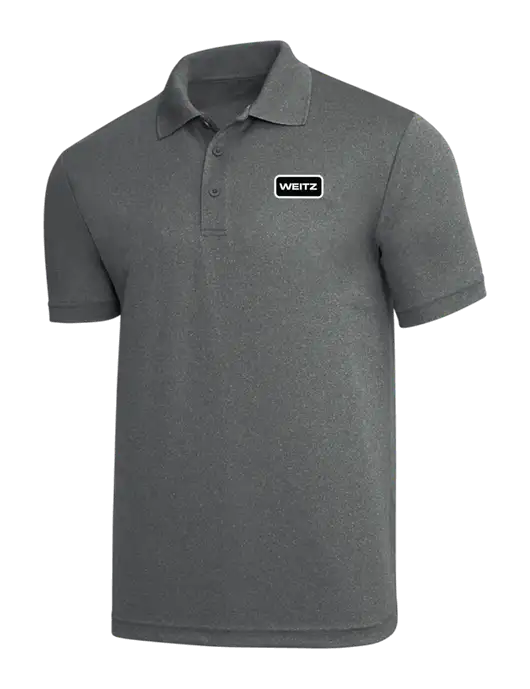 Medium Grey Heather PosiCharge RacerMesh Polo w/Weitz Logo