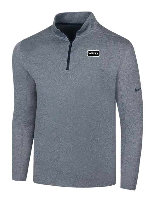 NIKE Navy Heather Dry 1/2 Zip Cover-Up w/Weitz Logo