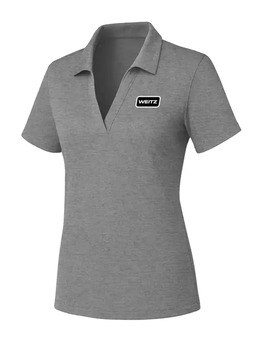 Womens Medium Grey Heather PosiCharge RacerMesh Polo w/Weitz Logo