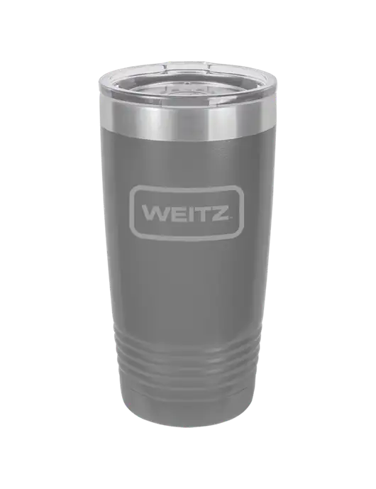 Polar Camel 20 oz Powder Coated Grey Vacuum Insulated Tumbler  w/Weitz Logo
