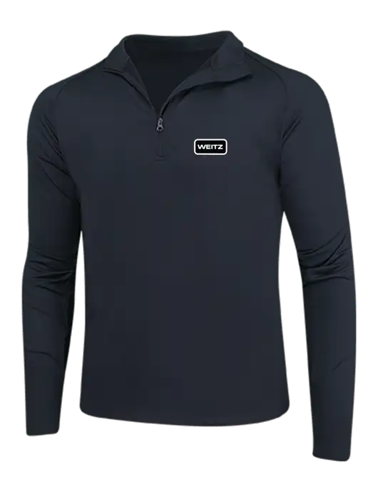 Black Sport Wick Stretch 1/4 Zip Pullover w/Weitz Logo