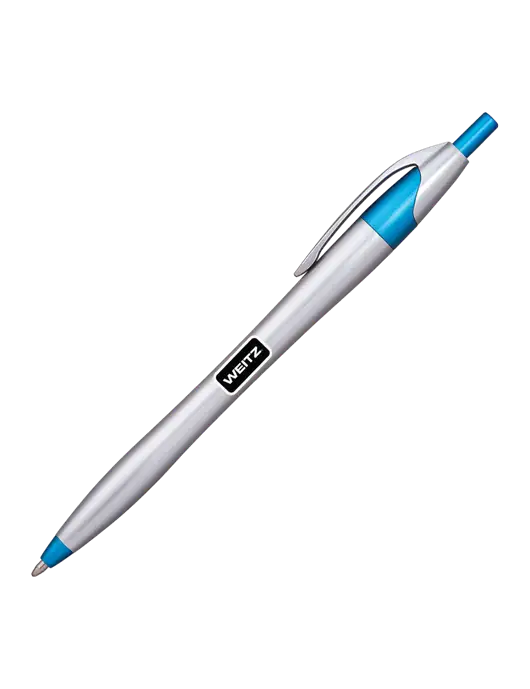 Novella Sapphire/Chrome Bright Pen - Blue Ink w/Weitz Logo