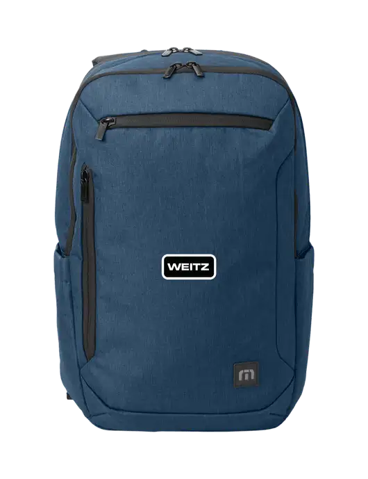 TravisMathew Heather Navy Duration Backpack w/Weitz Logo