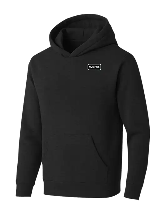 BELLA+CANVAS Black Heather Sponge Fleece Pullover Hoodie w/Weitz Logo