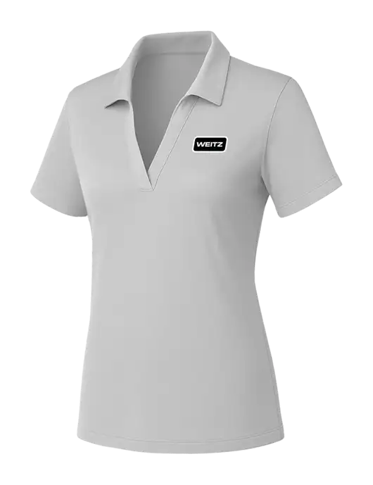 Womens Light Grey PosiCharge RacerMesh Polo w/Weitz Logo