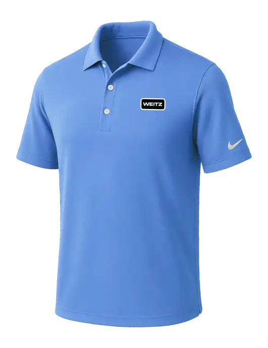 NIKE Carolina Blue Dri-Fit Micro Pique Polo w/Weitz Logo