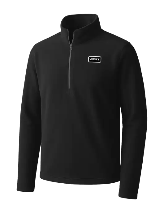Black Microfleece 1/2 Zip Pullover w/Weitz Logo