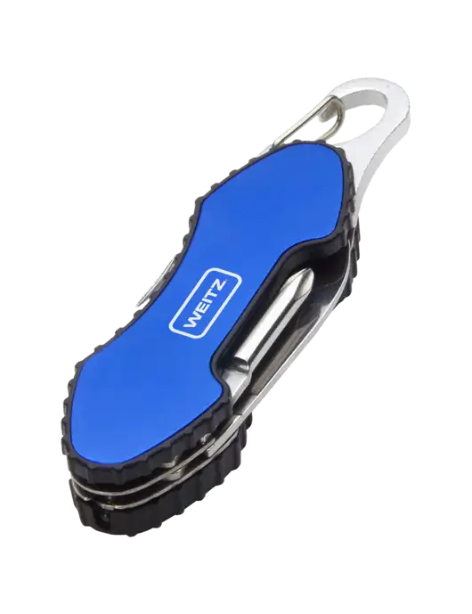 Blue 6 in 1 Tool with Carabiner w/Weitz Logo