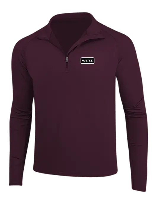 Maroon Sport Wick Stretch 1/4 Zip Pullover w/Weitz Logo