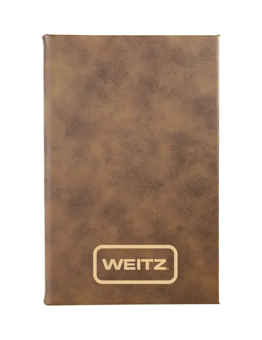 Rustic Leatherette 5.25 x 8.25 Journal w/Weitz Logo